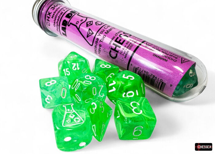 CHX: Lab Dice (7p): Nebula Gelatinous/White