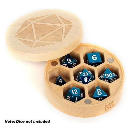 MDG: Wood Round Chest Dice Case: Maple