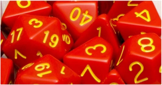 R4I: Opaque Dice (15p): Red w/Gold