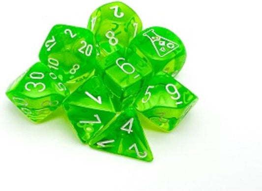 CHX: Lab Dice (7p): Trans. Rad Green/White