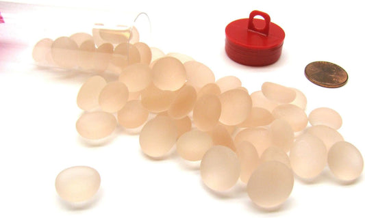 CHX: Glass Tokens Tube (40): Crystal Pink Frosted