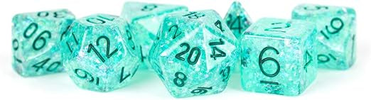 MDG: Flash Dice (7p): Teal w/Green