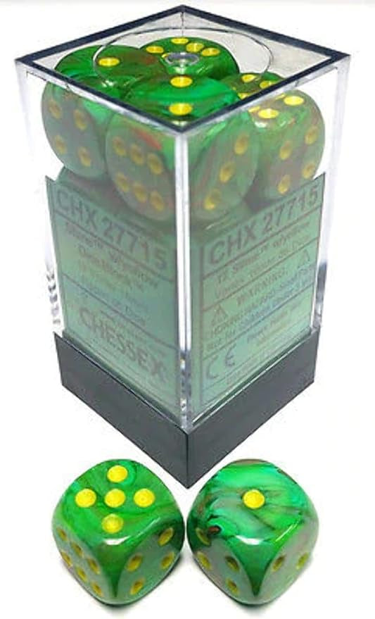 CHX: Vortex Dice (12 d6) [16mm]: Slime w/Yellow