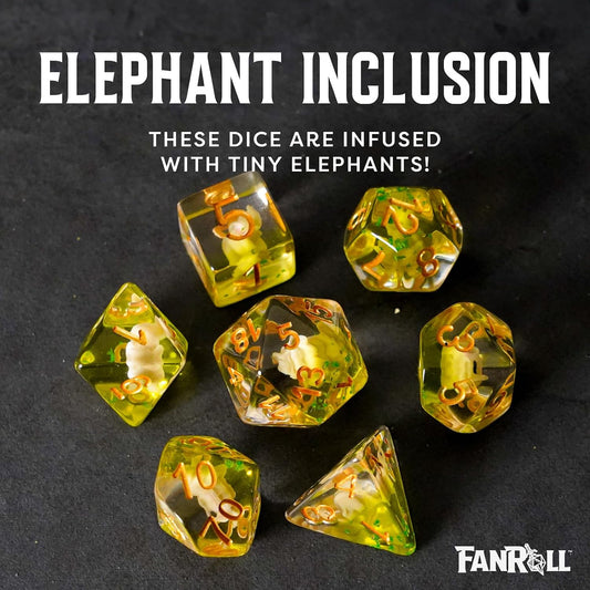 Fanroll Resin Elephant Dice (7p)