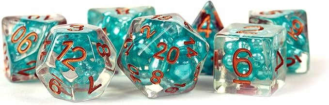 MDG: Pearl Dice (7p): Teal w/Copper