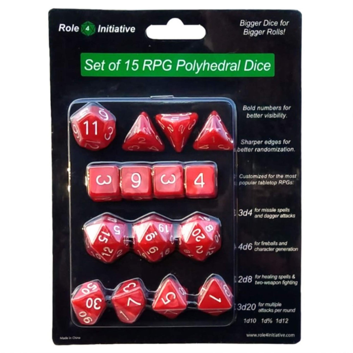 R4I: Marble Dice (15p): Red w/White