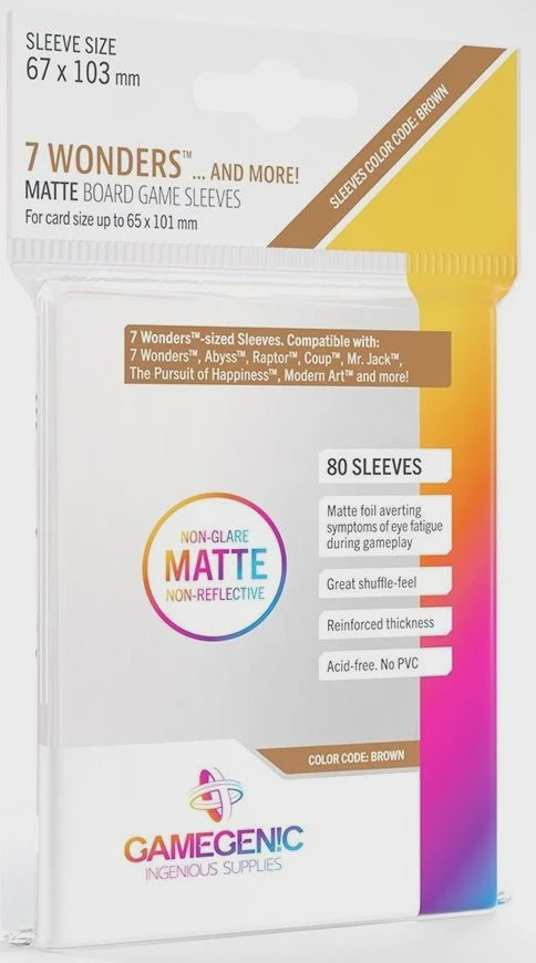 GG: Matte 7 Wonders Sleeves [67x103mm] (80)