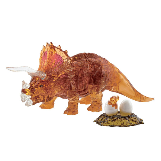 3D Crystal Puzzle: Brown Triceratop