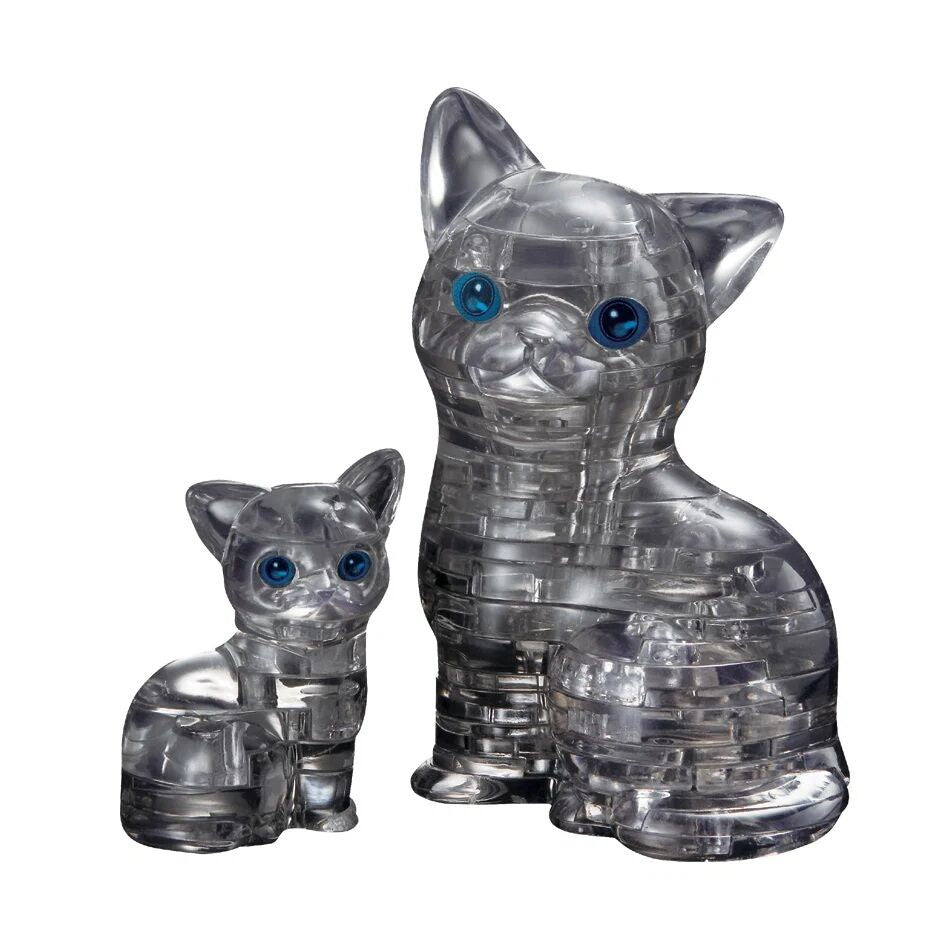 3D Crystal Puzzle: Black Cat & Kitten