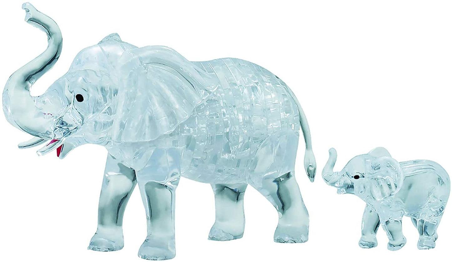 3D Crystal Puzzle: 2 Elephants
