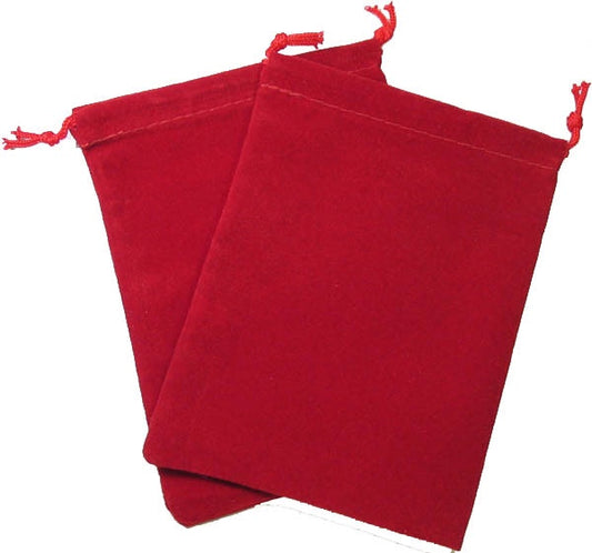 Suedecloth Dice Bag - Red (Small)