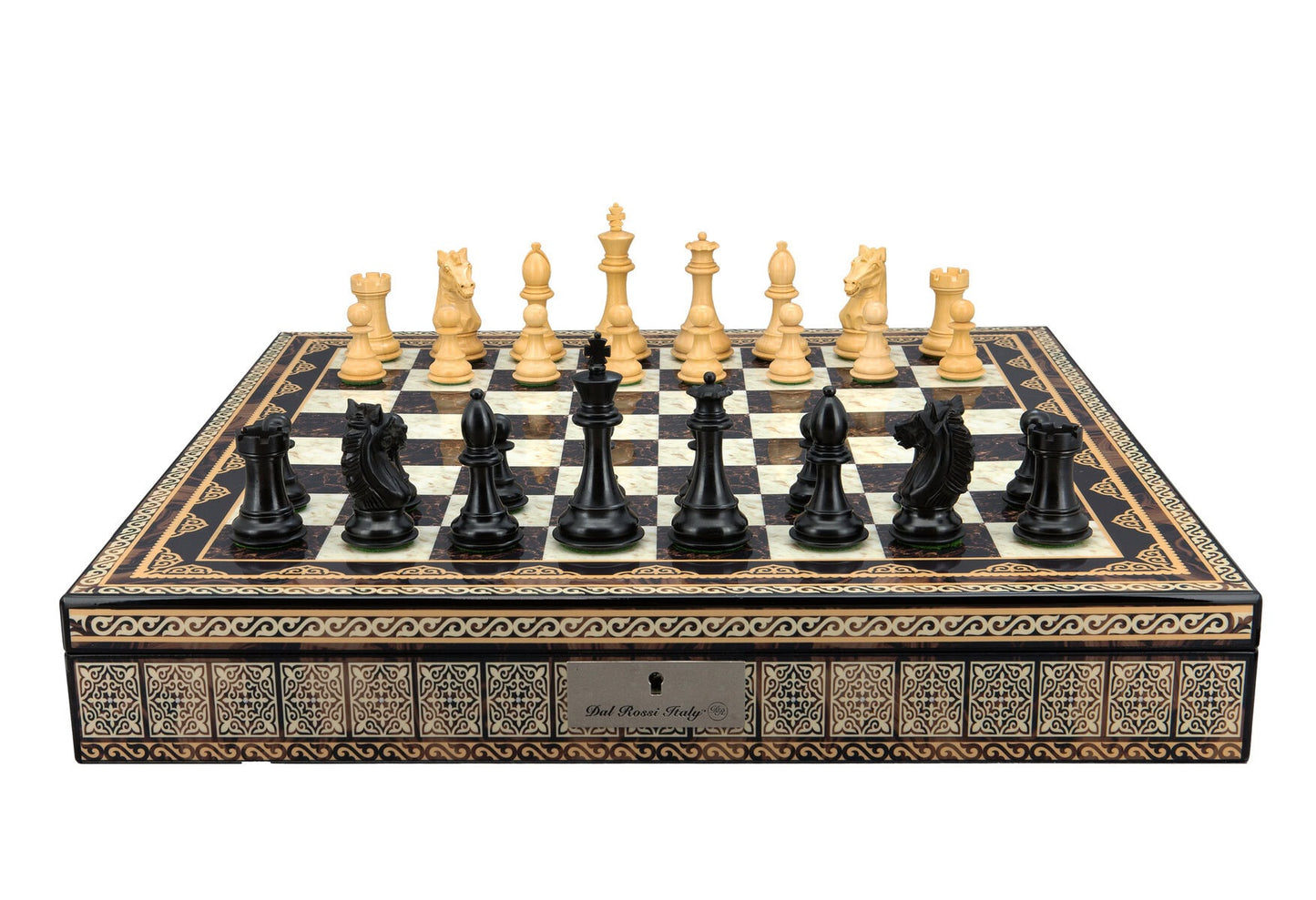 Ebony Finish/Boxwood 95mm Wood Double Weighted/Mosaic 20"
