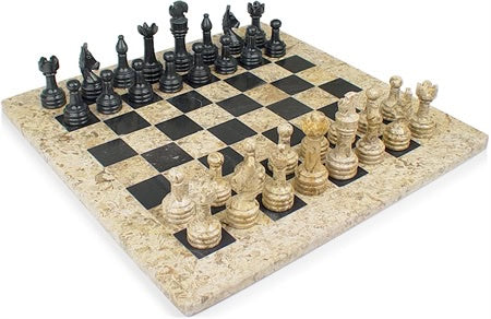P&G: Onyx Chess Set (f/b) [12"]
