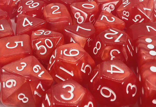 R4I: Opaque Dice (15p): Red w/White